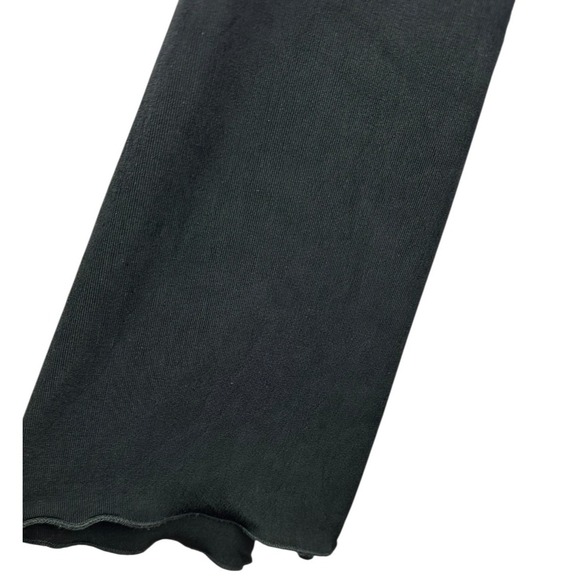 by Chico's Black Pullover Top Sz 1/Medium Asymmetric Hem & Sleeves Rayon/Spandex - Picture 5 of 8